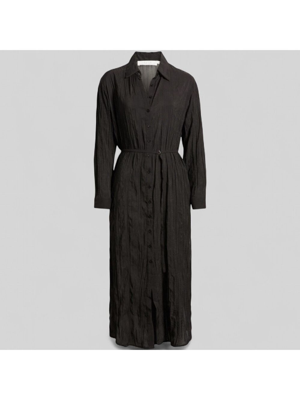 ASTR the Label Belted Long Sleeve Midi Shirtdress-Black size Small-NWT - Picture 3 of 13